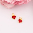 Dije esmaltado de corazon mini baño 18k