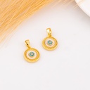 Dije redondo con madre perla baño 18k