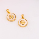 Dije redondo con madre perla baño 18k