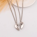 Set de 2 collares de corazon para compartir de marca baño 18k plat