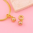Charm de pelota rosado baño 18k
