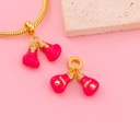 Charm guantes cancer de mama baño 18k