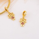 Charm de niña con zirconias baño 18k