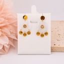 Aretes colgantes en acero inoxidable y concha nacar