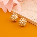 Argollas con perlas y zirconias baño 18k