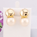 Aretes colgantes con perlas baño 18k