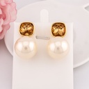 Aretes con perlas y zircon baño 18k