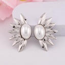 Aretes chunky con perlas baño 18k plat