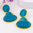 Aretes chunky colgantes baño 18k