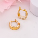 Argollas esmaltadas de marca baño 18k blancas