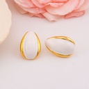 Aretes stud de gota esmaltados baño 18k