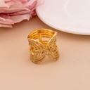 Anillo con zirconias baño 18k