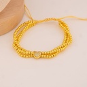 Pulsera ajutable de corazon con zirconias baño 18k