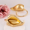 Brazalete de flor cartucho baño 18k