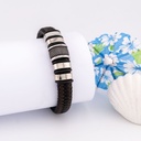 Pulsera para caballero de cuero acero inoxidable