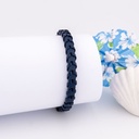 Pulsera para caballero de cuero azul