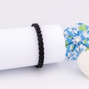 Pulsera para caballero de cuero negra