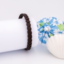 Pulsera para caballero de cuero café