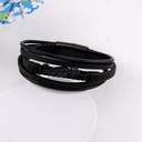 Pulsera para caballero de cuero y acero inoxidable 316L