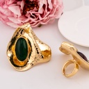 Anillo chunky de flor cartucho baño 18k