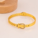 Brazalete de marca con zirconias baño 18k