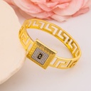 Brazalete de marca con zirconias baño 18k