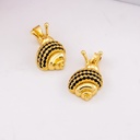 Dije de caracol con zirconias baño 18k