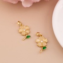 Dije de fllor con zirconias baño 18k