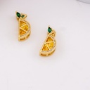 Dije de naranja con zirconias baño 18k