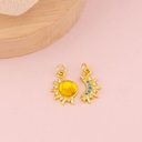 Set de dijes Sol y luna baño 18k