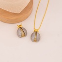 Dije de mariquita doble tono en micropave