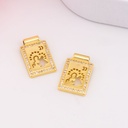 Dije escapulario con zirconias baño 18k