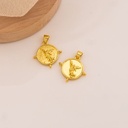 Dije medalla religiosa para bordar baño 18k