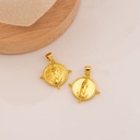 Dije medalla religiosa para bordar baño 18k