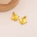 Dije medalla religiosa para bordar baño 18k