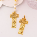 Dije religioso de cruz baño 18k