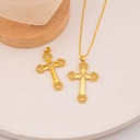 Dije religioso de cruz en micropave