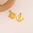 Dije medalla religiosa para bordar baño 18k