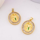 Dije de San Judas con zirconias baño 18k