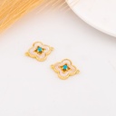 Enlace de trebol con madre perla baño 18k