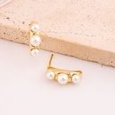 Argollas con perlas baño 18k