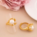 Anillo de perla barroca baño 18k