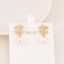 Aretes de marca colgantes baño 18k