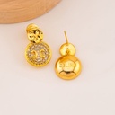 Aretes de marca con zirconias baño 18k
