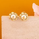 Aretes stud con perlas de marca baño 18k