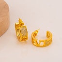 Argollas de marca con zirconias baño 18k