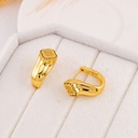 Argollas de trebol baño 18k