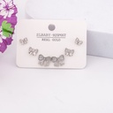 Set piercings con zirconias baño 18k plat