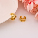 Earcuff con zirconias baño 18k