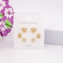 Set piercings con zirconias baño 18k